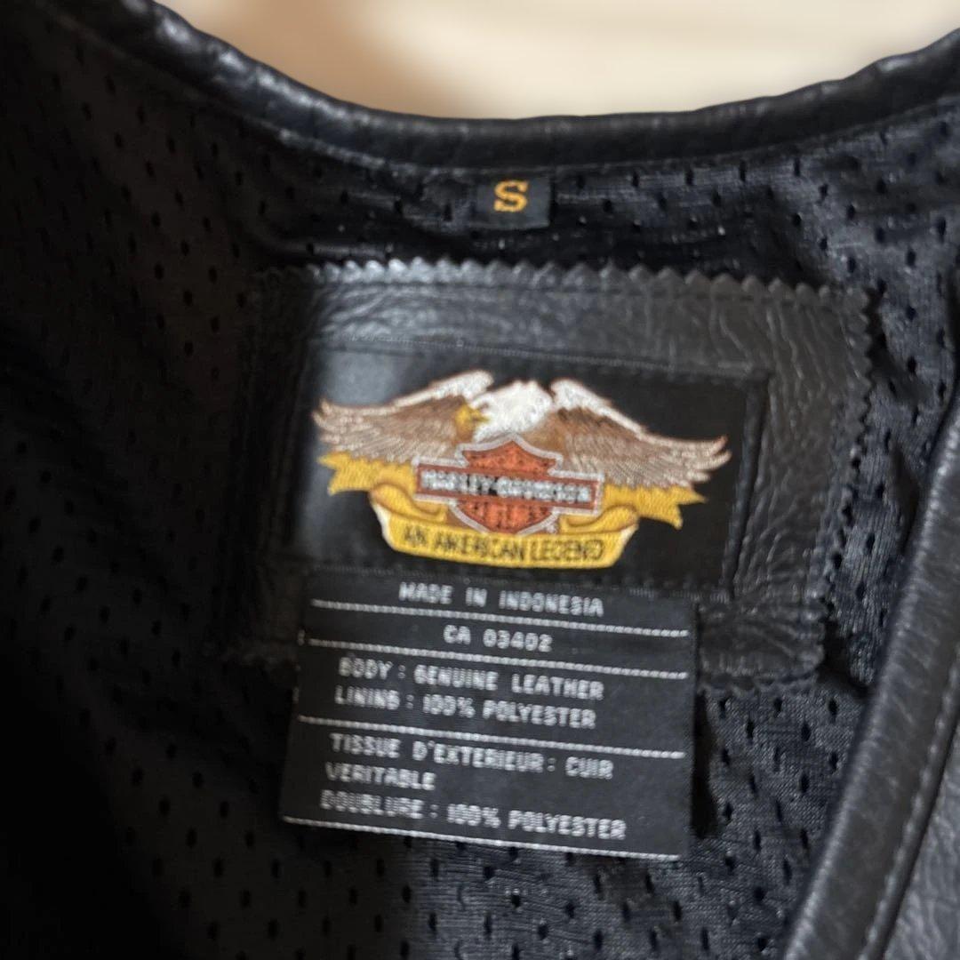 Harley-Davidson レザー ベスト ブラック