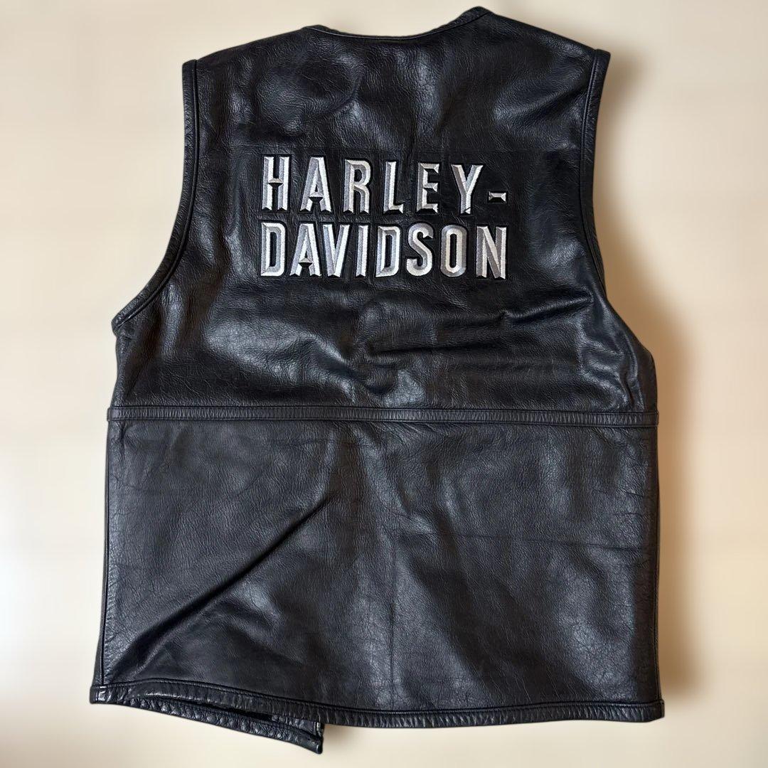Harley-Davidson レザー ベスト ブラック