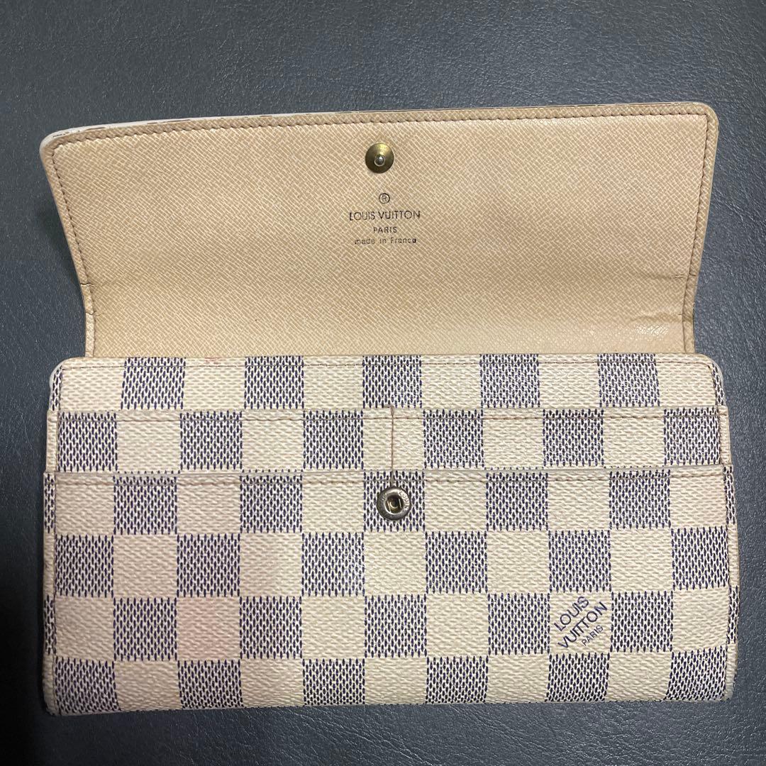 ★☆美品保管品☆★ルイヴィトン　ダミエ　アズール ポルトフォイユサラ　格安出品