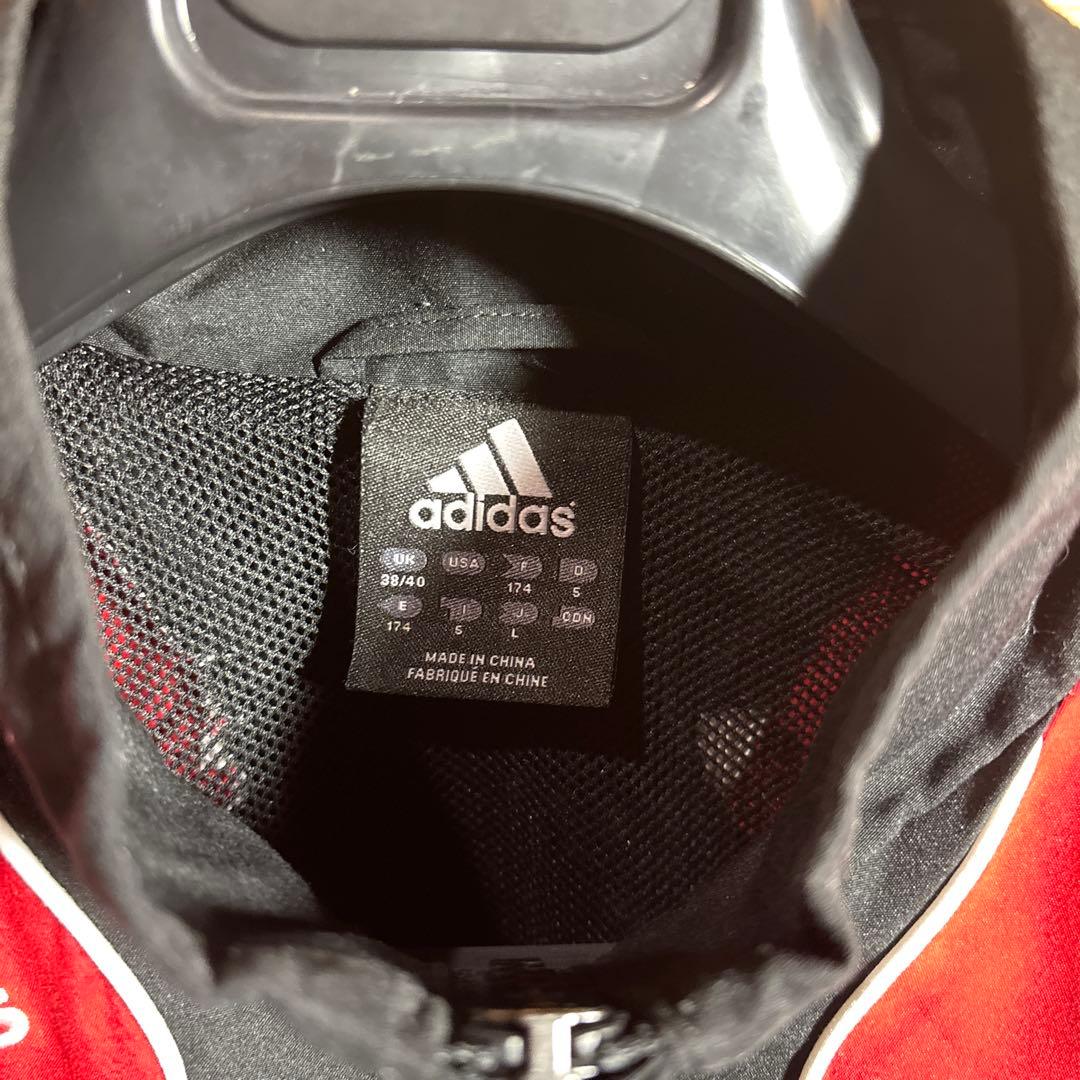 90s 菅田将暉着　ACミラン adidas ウィンドブレーカー 黒/赤　L