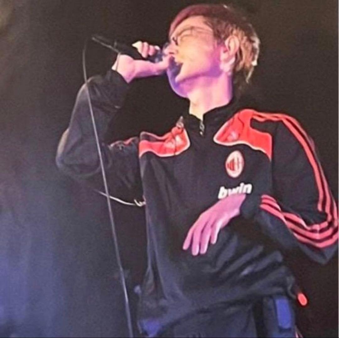 90s 菅田将暉着　ACミラン adidas ウィンドブレーカー 黒/赤　L