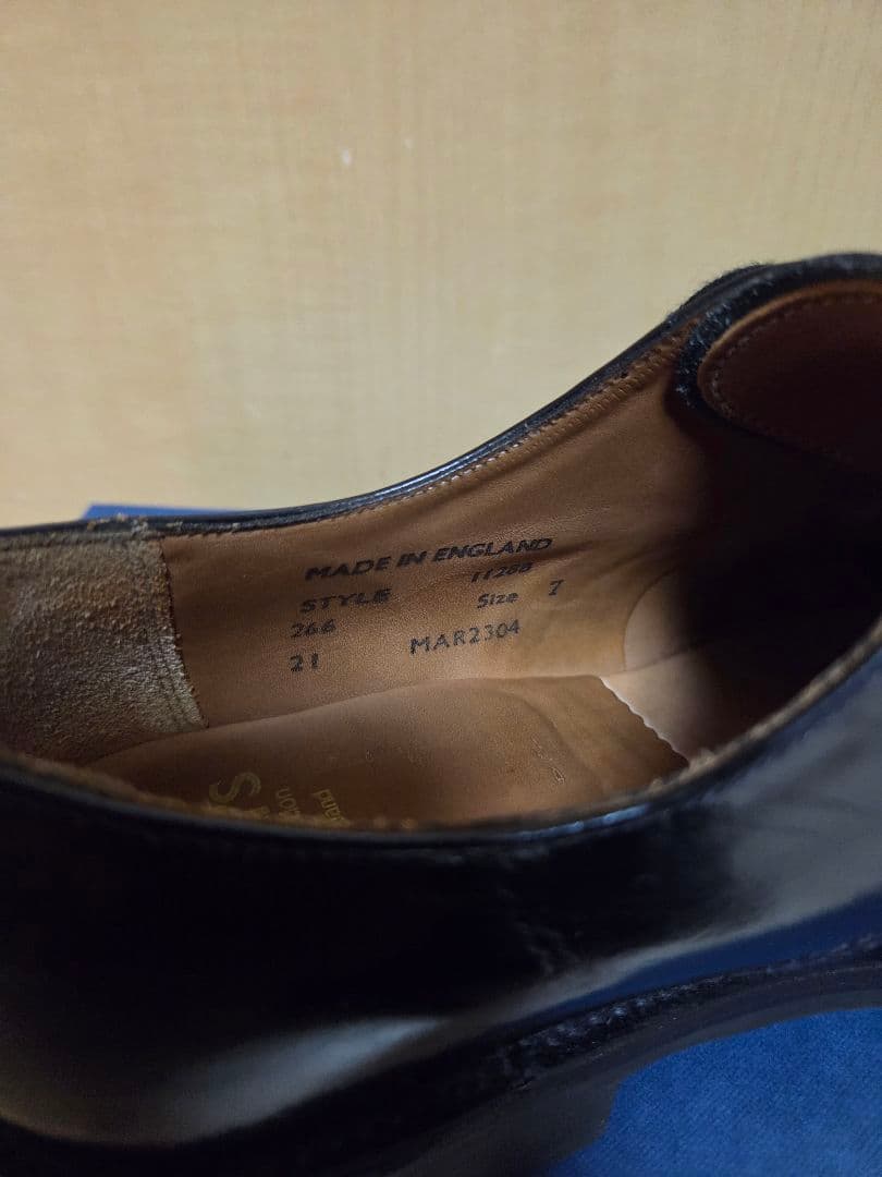 【美品】サンダース SANDERS ミリタリーダービー ブラック 7 25.5