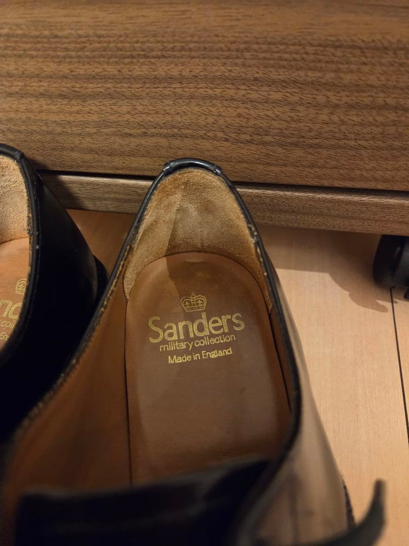 【美品】サンダース SANDERS ミリタリーダービー ブラック 7 25.5
