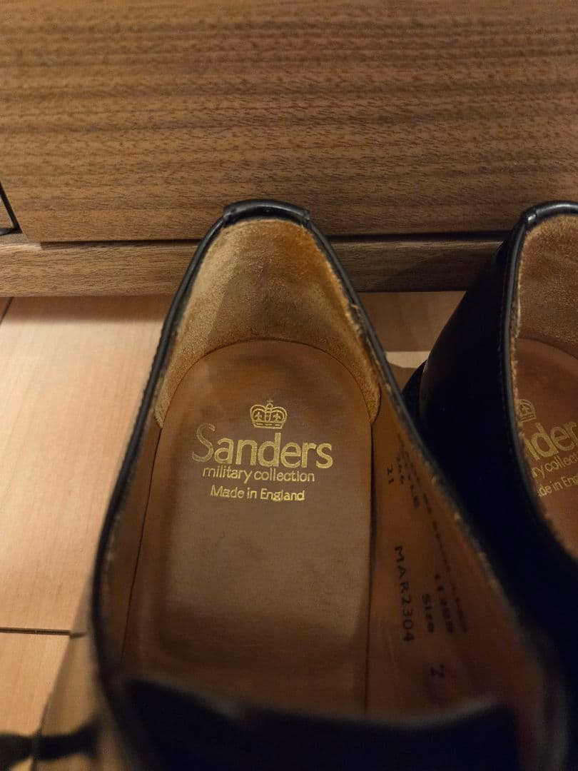 【美品】サンダース SANDERS ミリタリーダービー ブラック 7 25.5