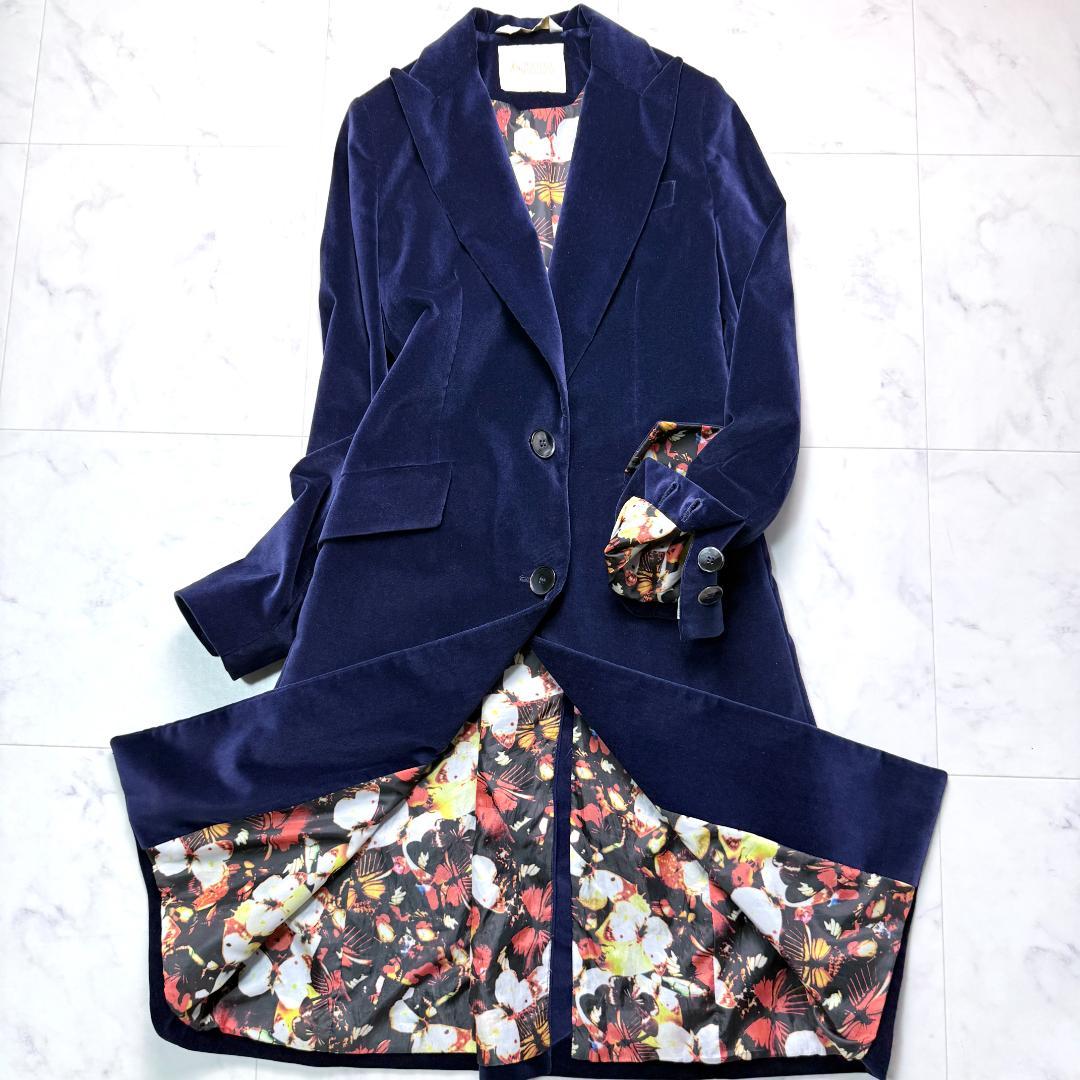 【美品】BOTTEGA MARTINESE イタリア製 チェスターコート ベロア