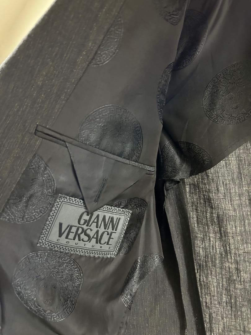 【美品】GIANNI VERSACE グレー スーツ