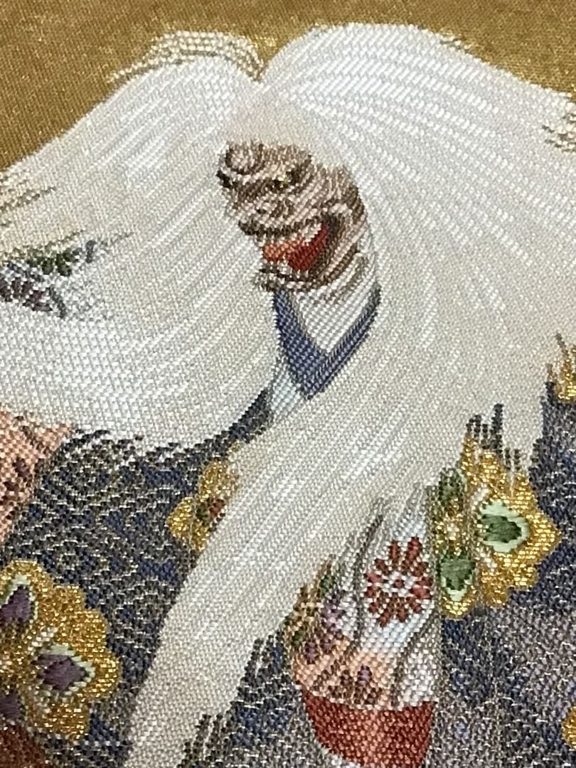 袋帯 本金 長嶋織物 共箱付き