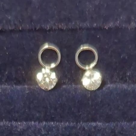 【ちゃんばら】 k10チャーム　ホワイトサファイア