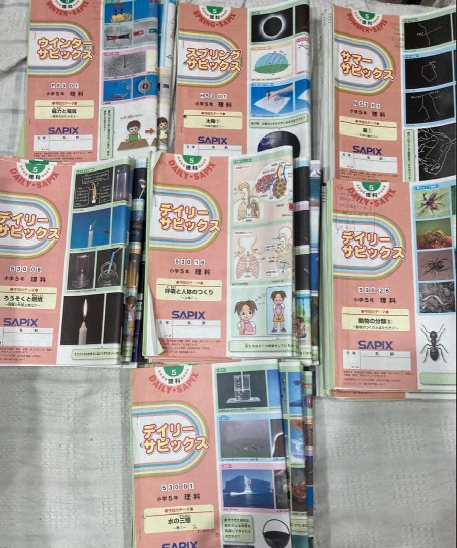 Sapix 小5 算数・理科　教材一式