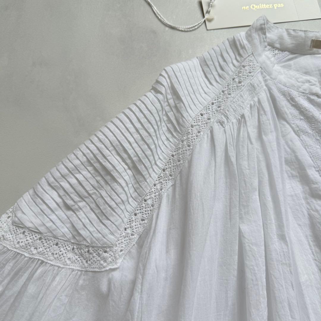 ne Quittez pas ヌキテパ　コットンレースピンタックドレス