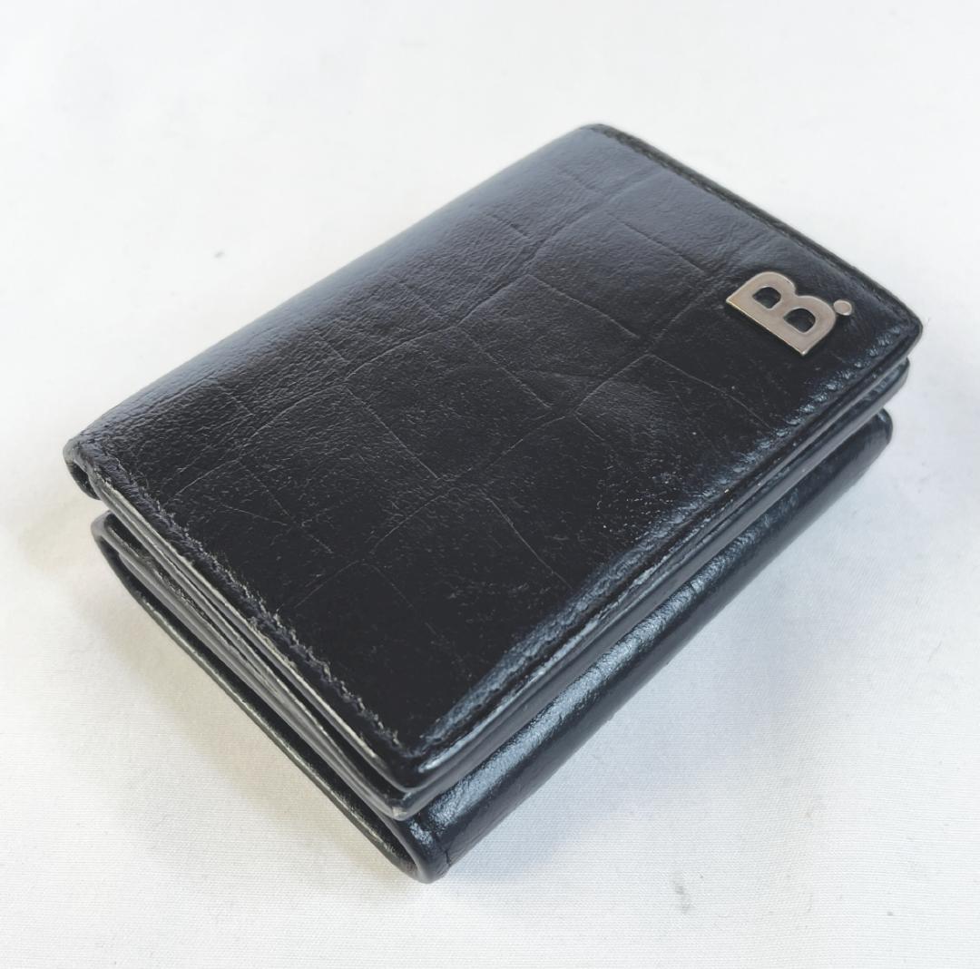 年末特価！ 【BALENCIAGA（バレンシアガ）】B.ロゴ ミニウォレット 黒