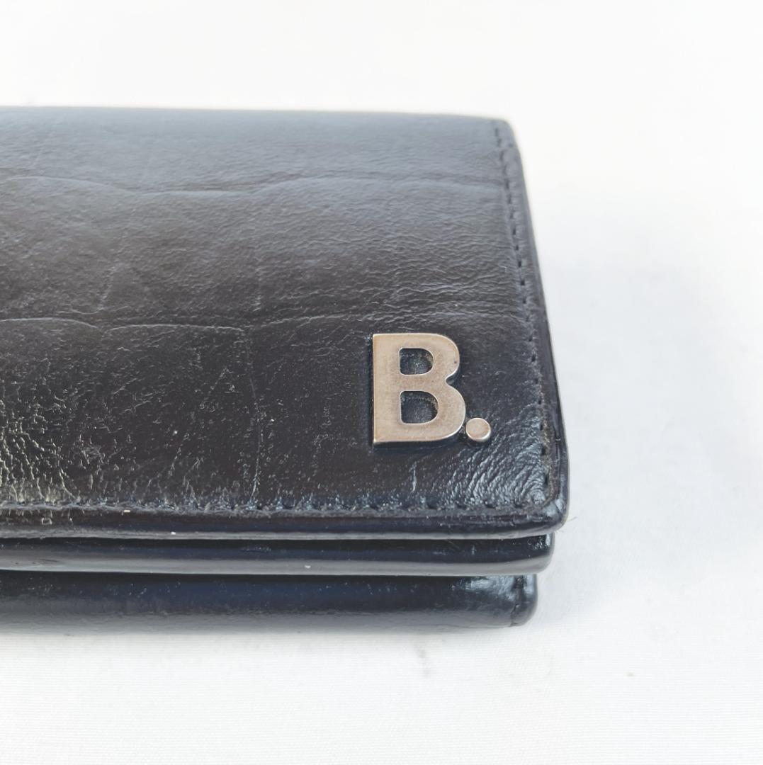 年末特価！ 【BALENCIAGA（バレンシアガ）】B.ロゴ ミニウォレット 黒