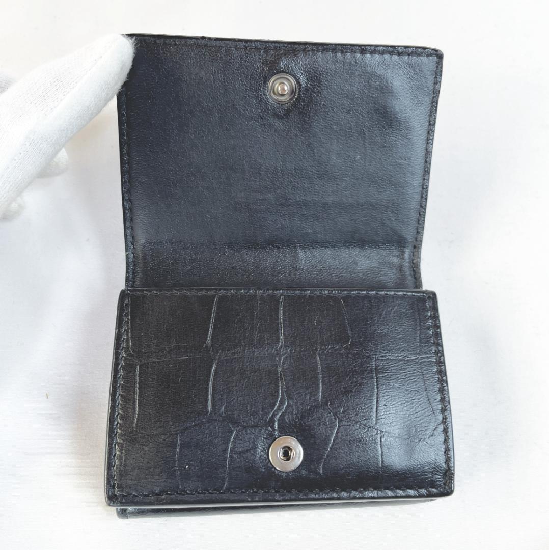 年末特価！ 【BALENCIAGA（バレンシアガ）】B.ロゴ ミニウォレット 黒
