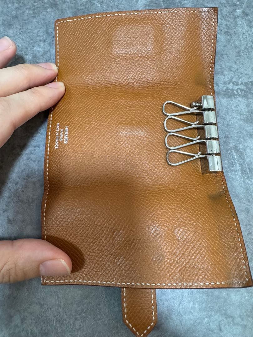 HERMES エルメス 4連 キーケース ベアン ブラウン
