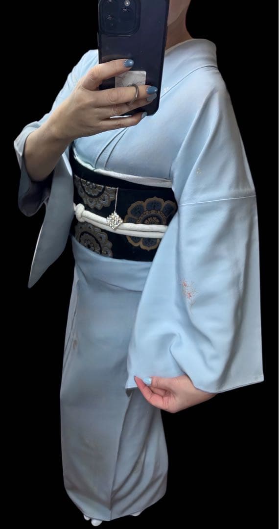 お値下げ致しました 極上の逸品 正絹 飛び柄小紋 京友禅 金彩友禅