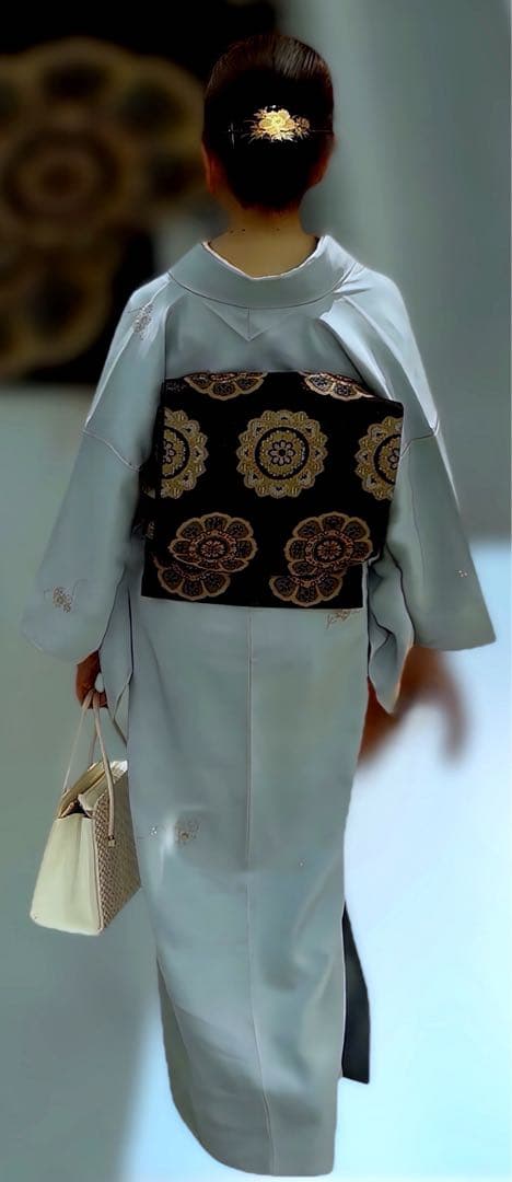 お値下げ致しました 極上の逸品 正絹 飛び柄小紋 京友禅 金彩友禅