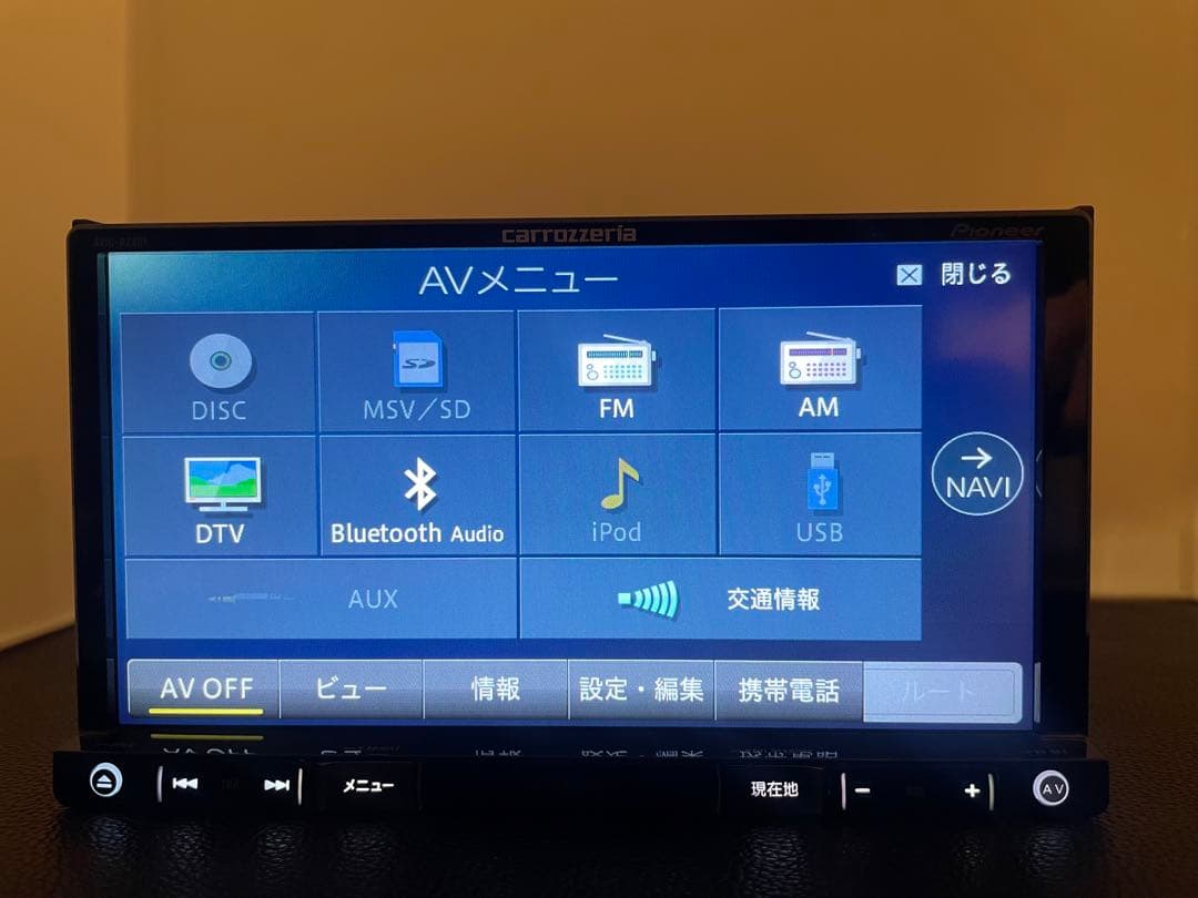 楽ナビAVIC-RZ801-D 2025年地図最新2.0.0.版最新オービス