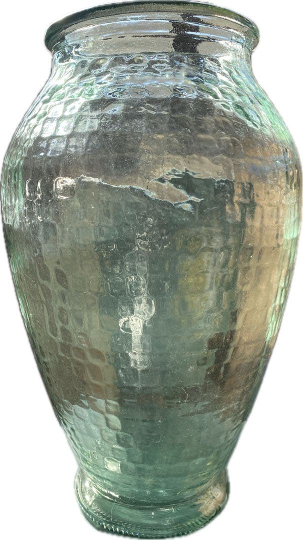 イタリア製 ★大きいガラス花瓶　壺　フラワーベース