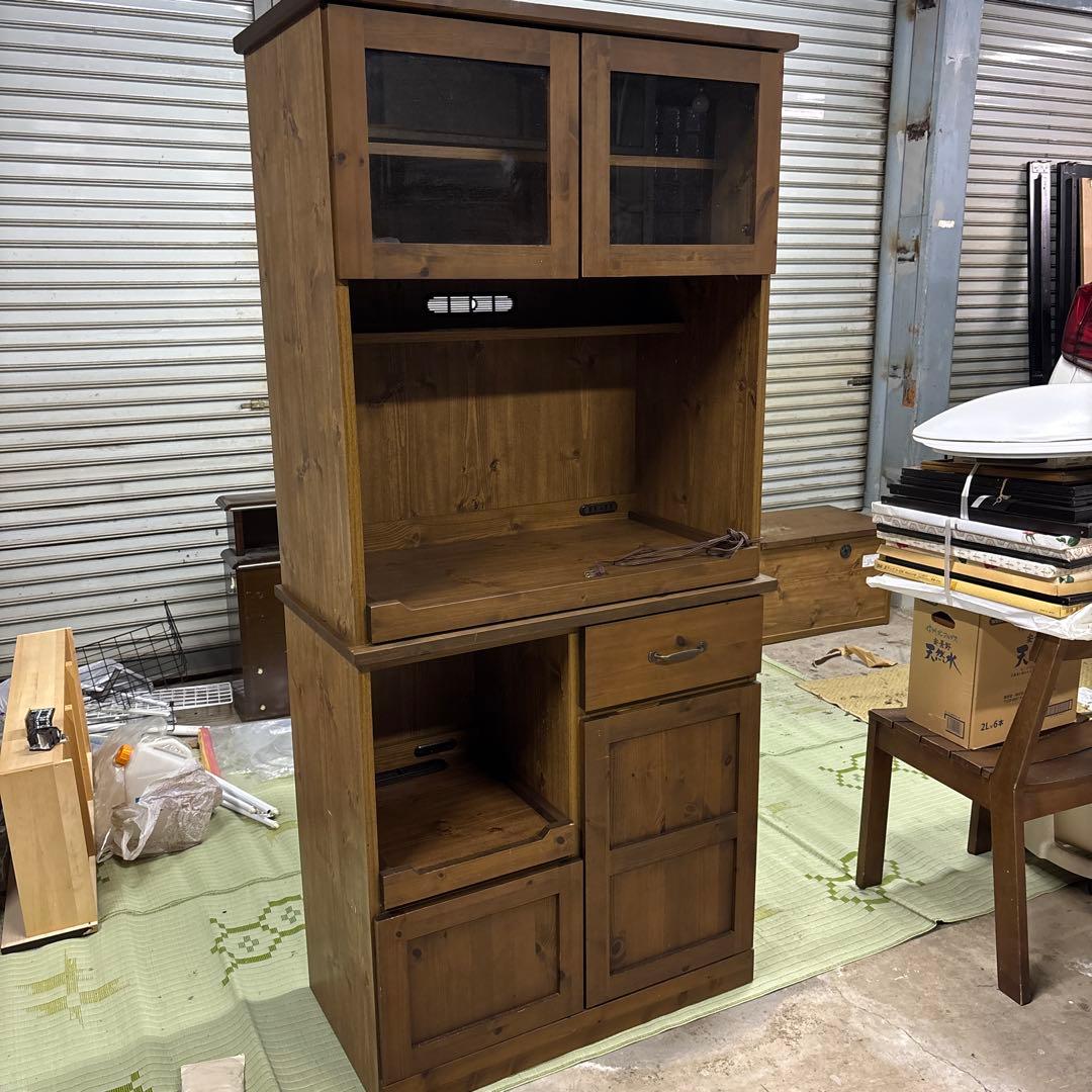 木製キッチン収納キャビネット