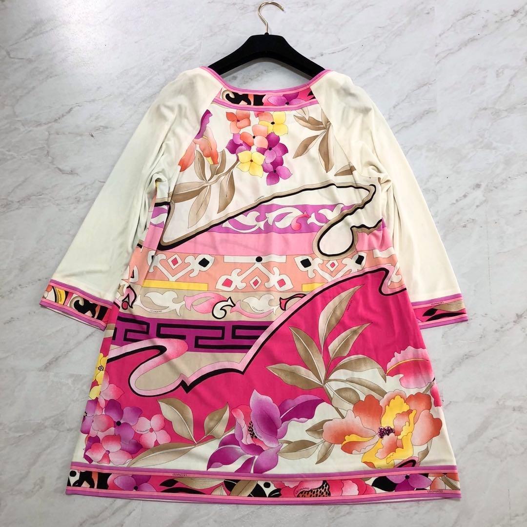 【大きいサイズ LL 42 XL✨️LEONARD】 カンカン チュニック 近年