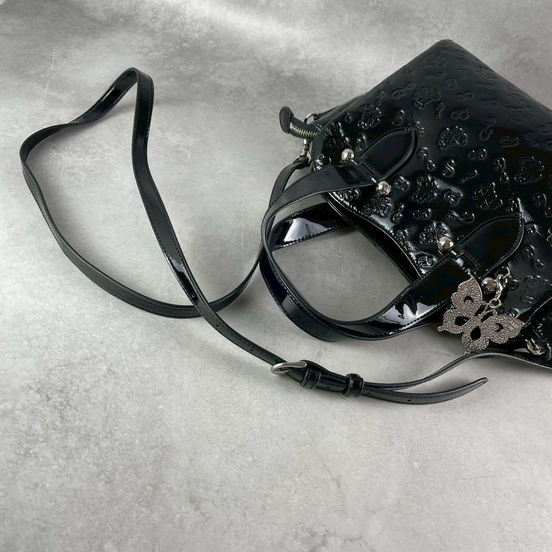 【未使用級✨】アナスイ 2way エナメル ショルダーバッグ ハンドバッグ