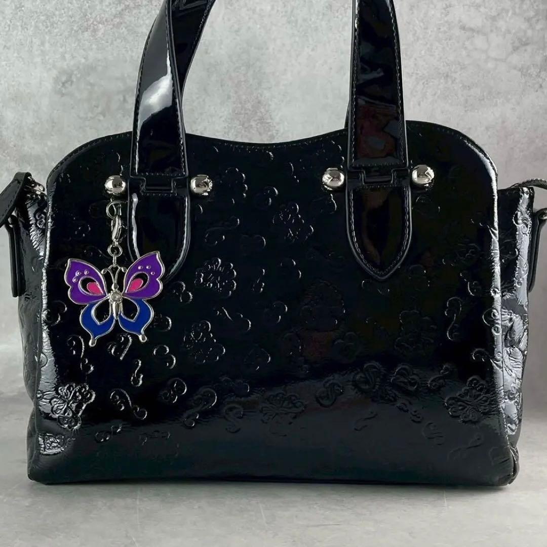 【未使用級✨】アナスイ 2way エナメル ショルダーバッグ ハンドバッグ