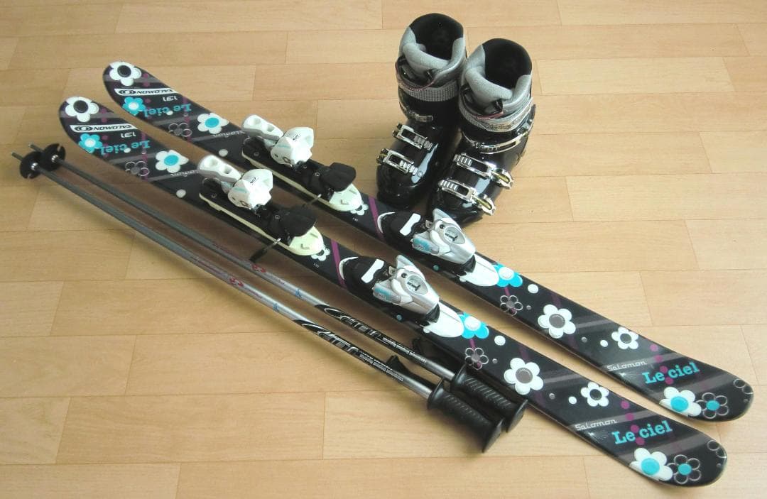 ■■送料無料■サロモン■女性用スキーセット■131/23-23.5■メンテ付■■
