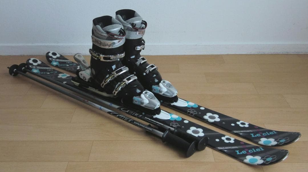 ■■送料無料■サロモン■女性用スキーセット■131/23-23.5■メンテ付■■