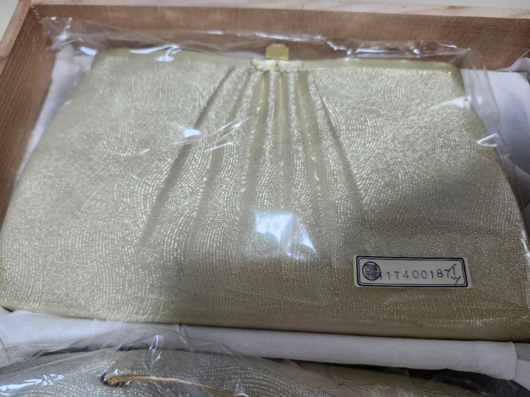 新品✨和装草履バックゴールド　フォーマル　結婚式新郎新婦母留袖　成人式振袖　木箱