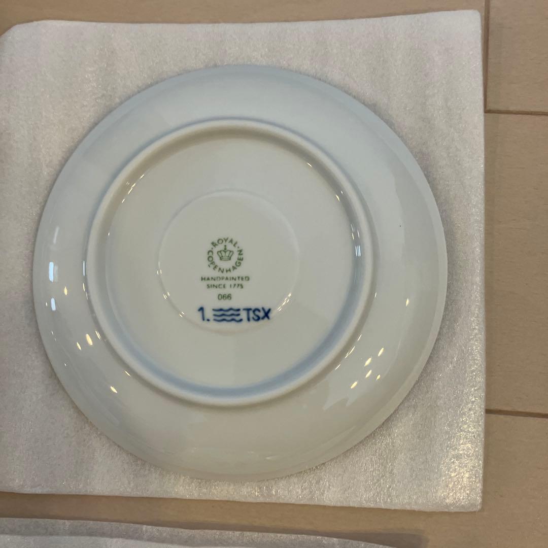 ロイヤルコペンハーゲンブルーフルーテッドプレインカップソーサープレートペアセット