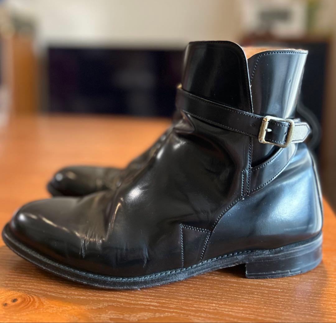 ★英国ハンドクラフト★ブラックレザージョッパーブーツ【状態良】検トリッカーズ