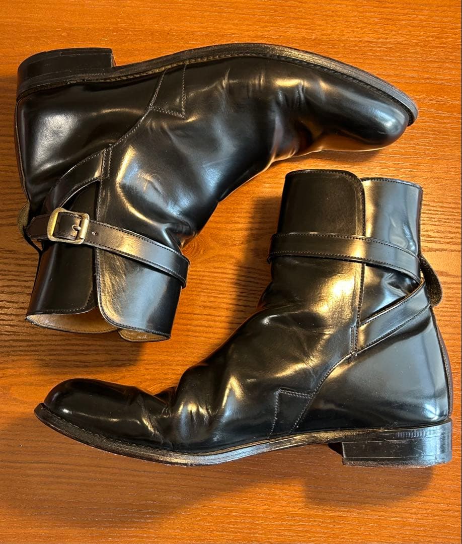 ★英国ハンドクラフト★ブラックレザージョッパーブーツ【状態良】検トリッカーズ