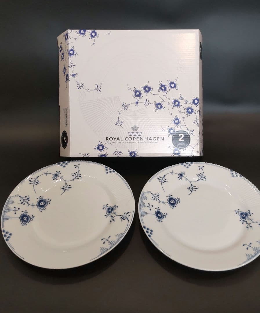 【新品】ロイヤルコペンハーゲン　ブルーエレメンツ　プレート22cm　２枚