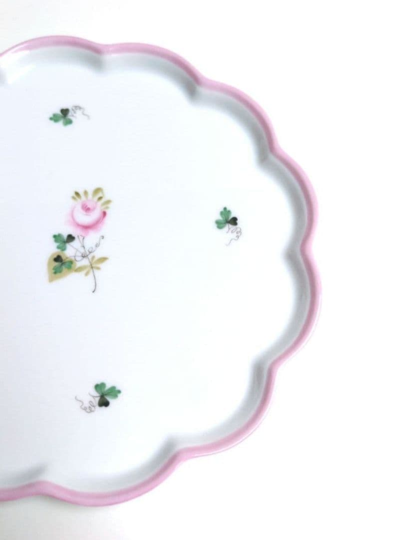 ✩希少品✩　ヘレンド　ウィーンの薔薇　ピンク　花形プレート