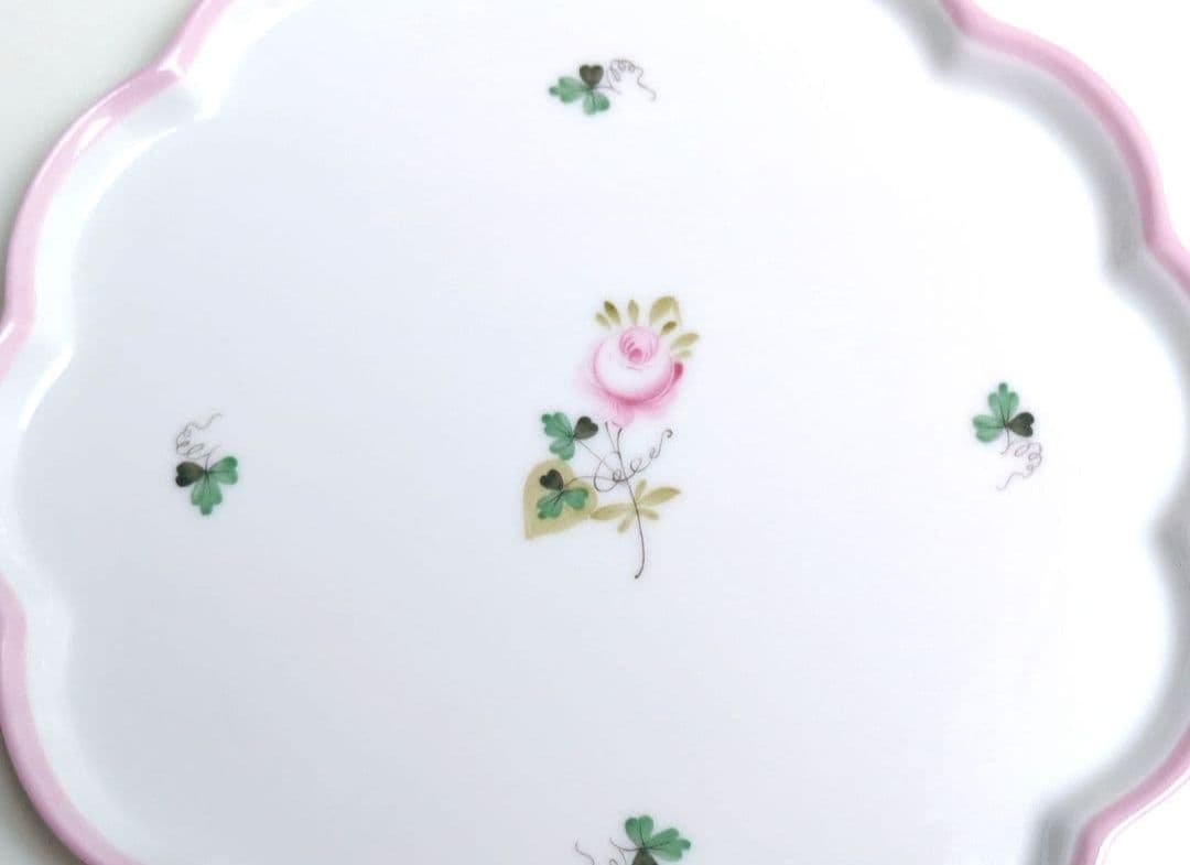 ✩希少品✩　ヘレンド　ウィーンの薔薇　ピンク　花形プレート