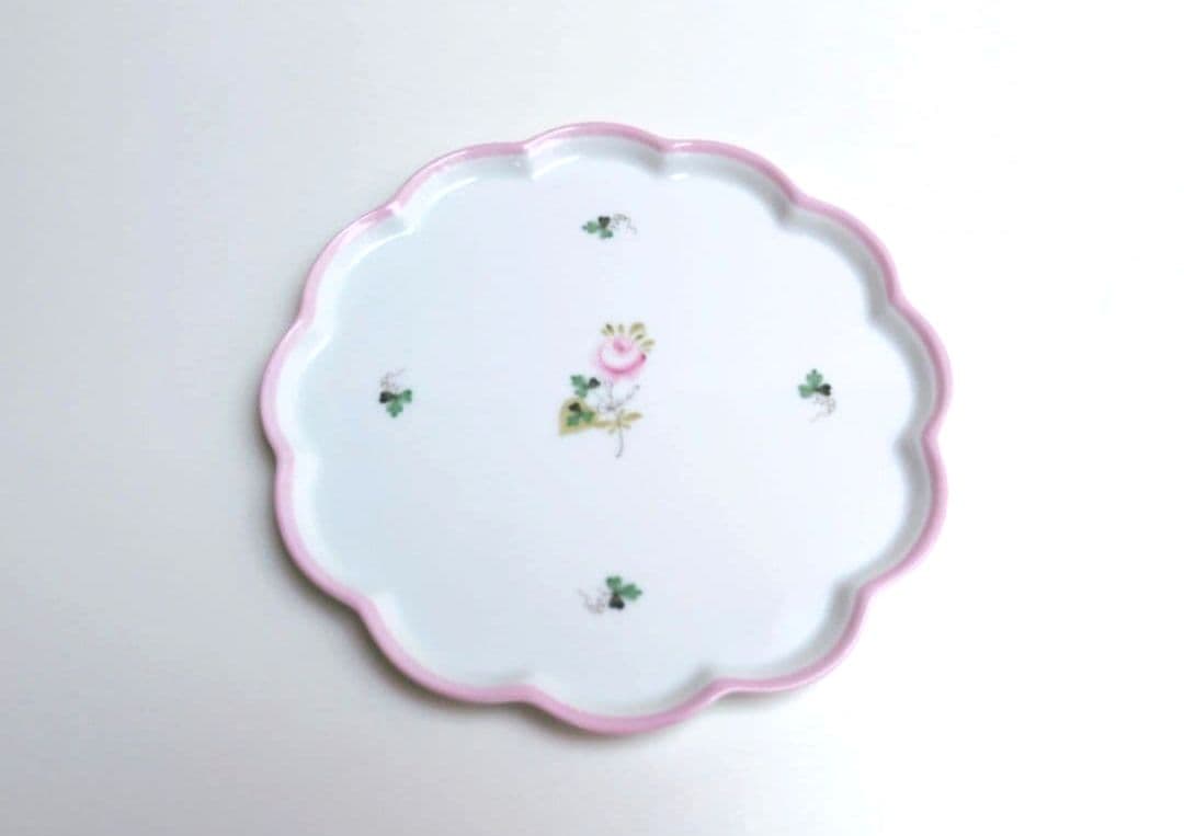 ✩希少品✩　ヘレンド　ウィーンの薔薇　ピンク　花形プレート