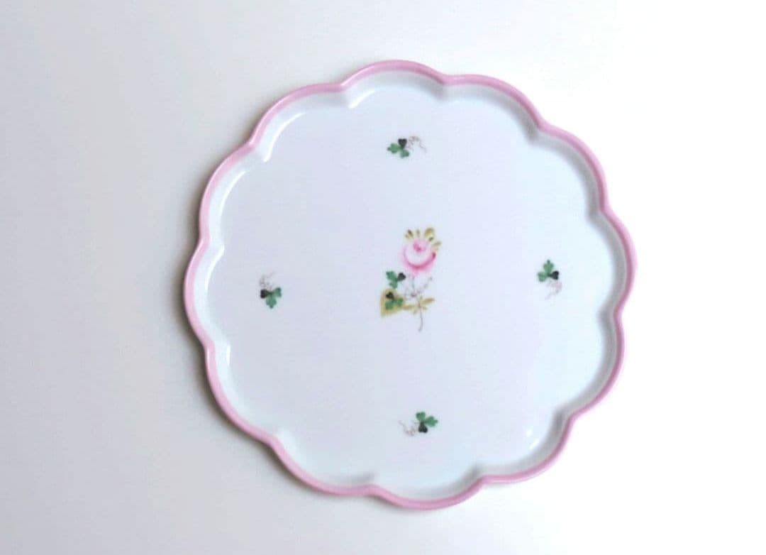 ✩希少品✩　ヘレンド　ウィーンの薔薇　ピンク　花形プレート