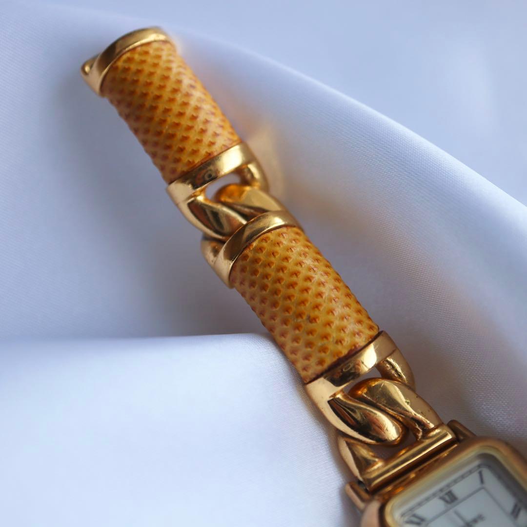 LOEWE ゴールド アナグラム キャメル ヴィンテージ 腕時計 1398