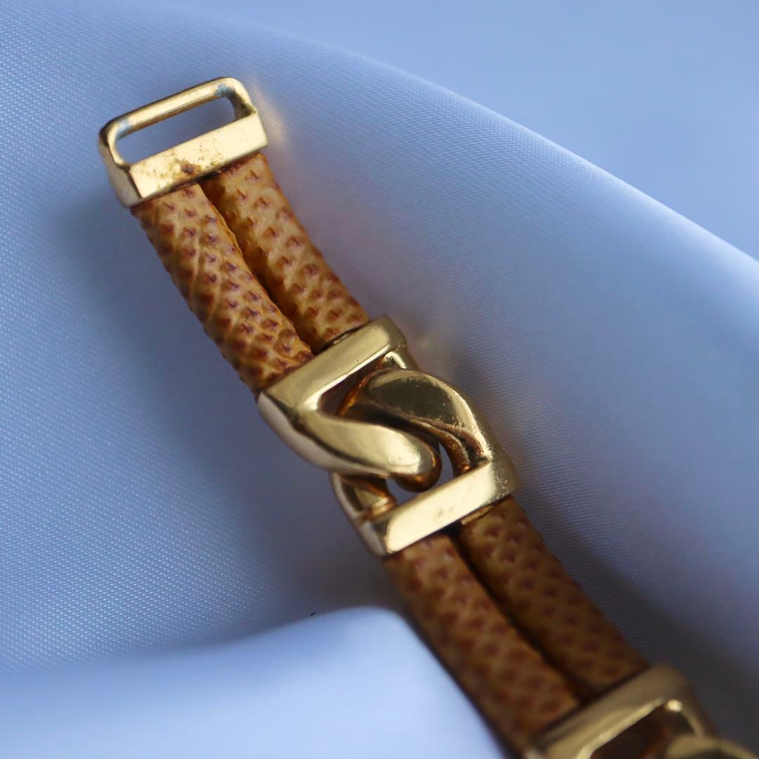 LOEWE ゴールド アナグラム キャメル ヴィンテージ 腕時計 1398