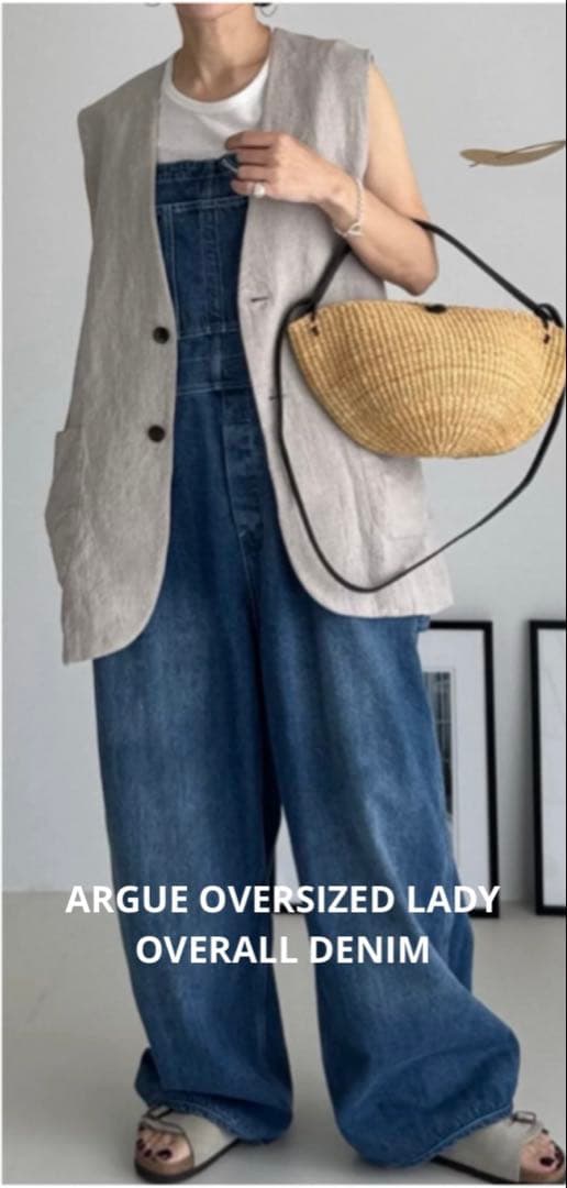 サロペット・オーバーオール・オールインワン ARGUE OVERSIZED LADY OVERALL DENIM