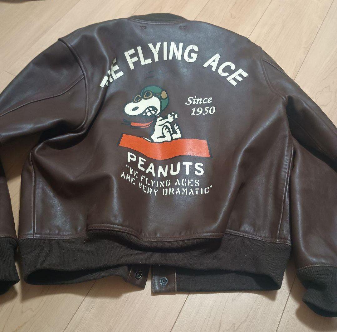 希少 AVIREX PEANUTS A-1 FLYINGACE スヌーピーコラボ