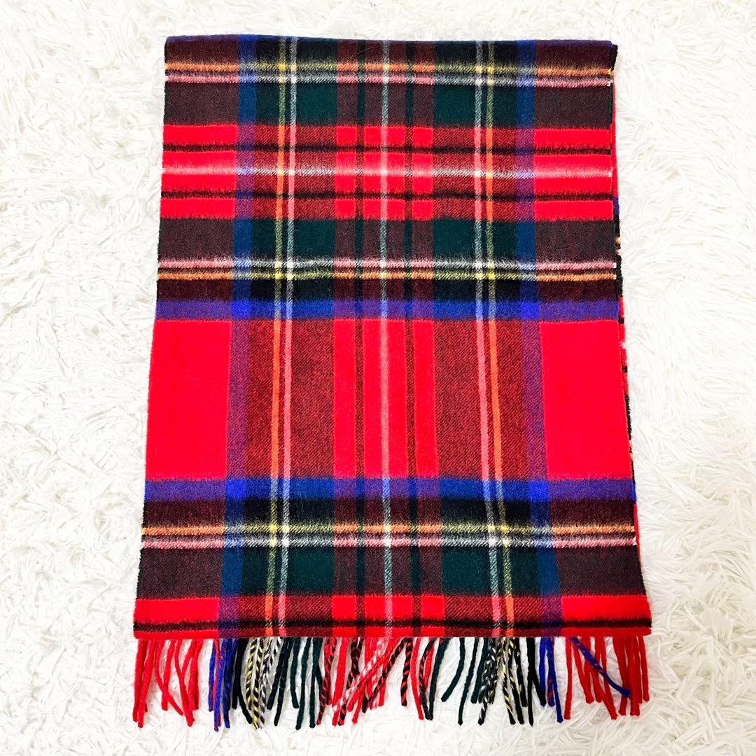 ✨極美品✨ジョンストンズ　中判　カシミヤ　ストール　ロイヤルスチュワート