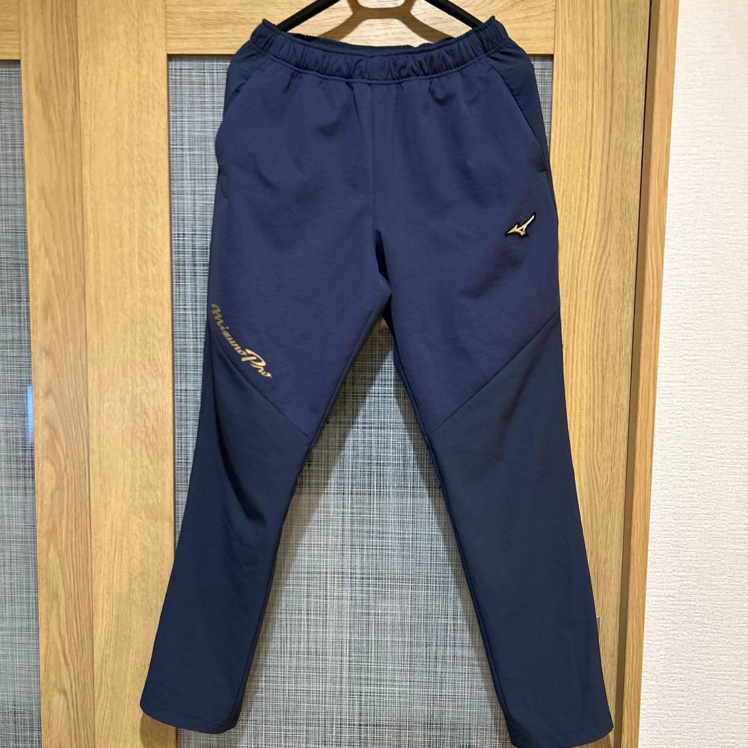 ち*ろ様 【上下セット美品】ミズノプロ　テックシールドフーディー　ネイビー