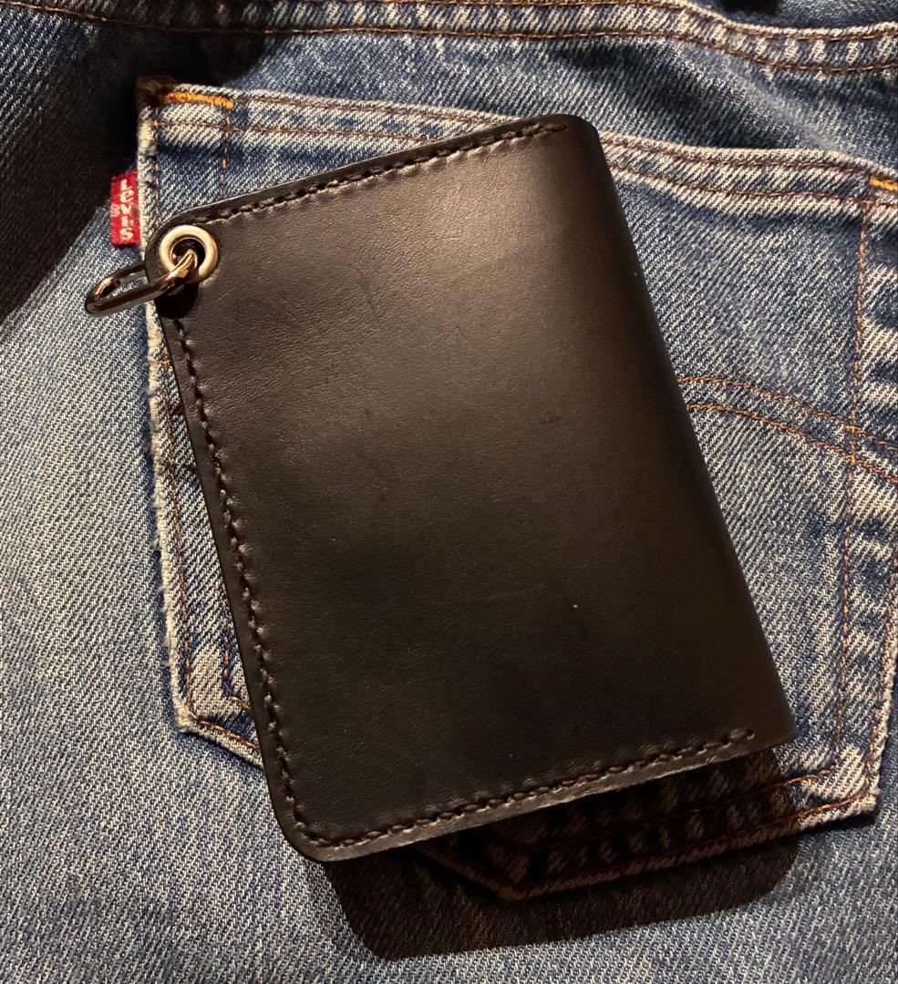 トラッカーウォレット　ショートサイズ　シルバー925アポロコンチョ　二層