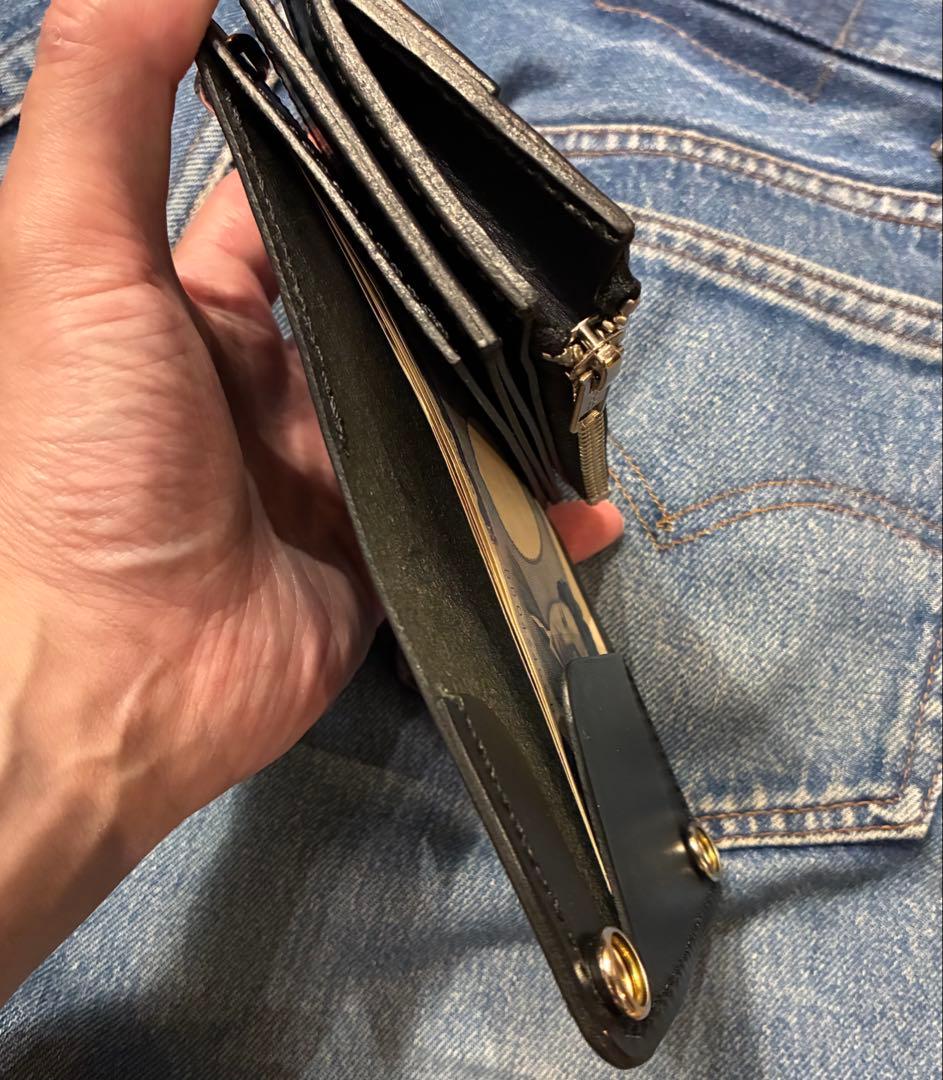 トラッカーウォレット　ショートサイズ　シルバー925アポロコンチョ　二層