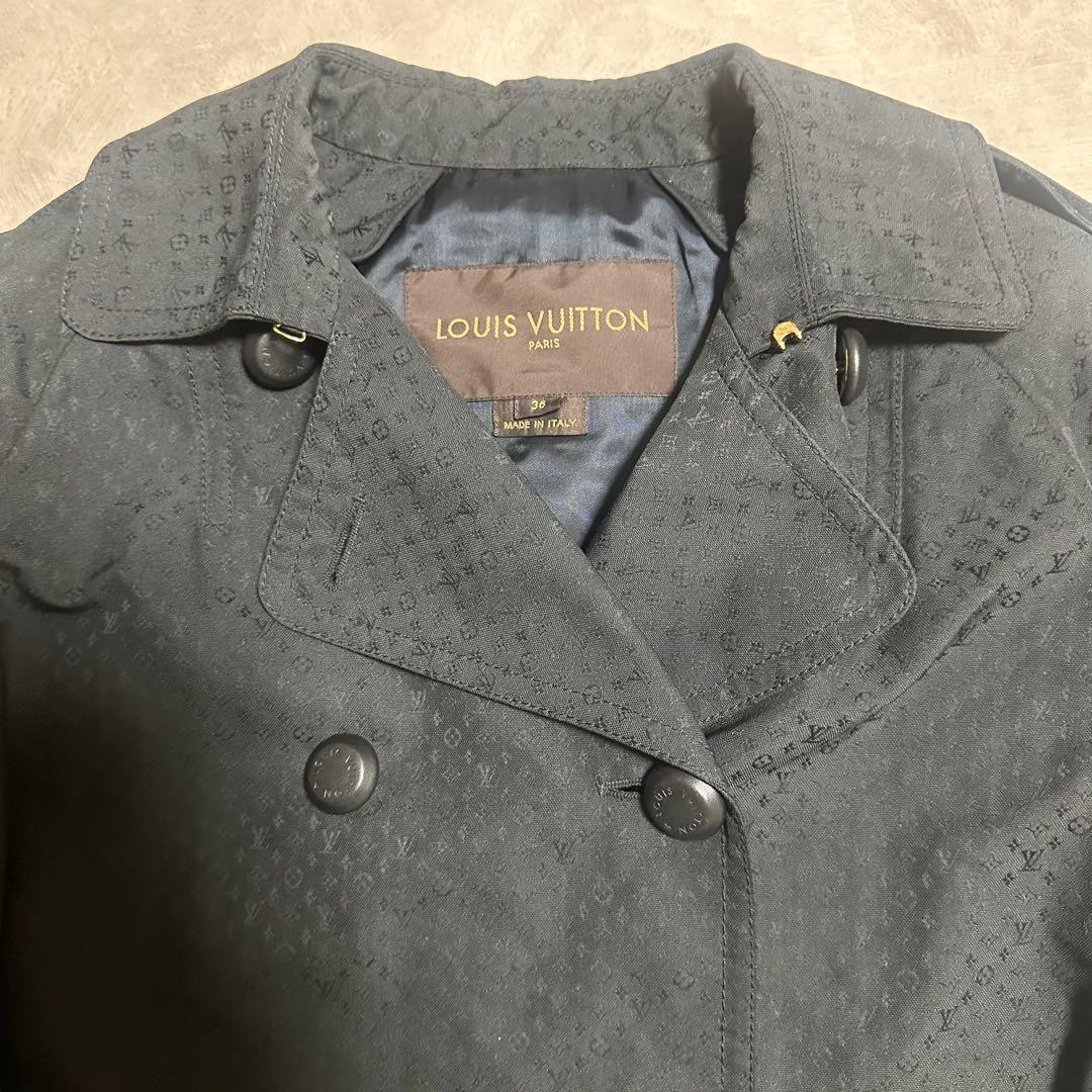 ✨極美品✨ ルイヴィトン トレンチコート モノグラム LV ブラック ベルト付