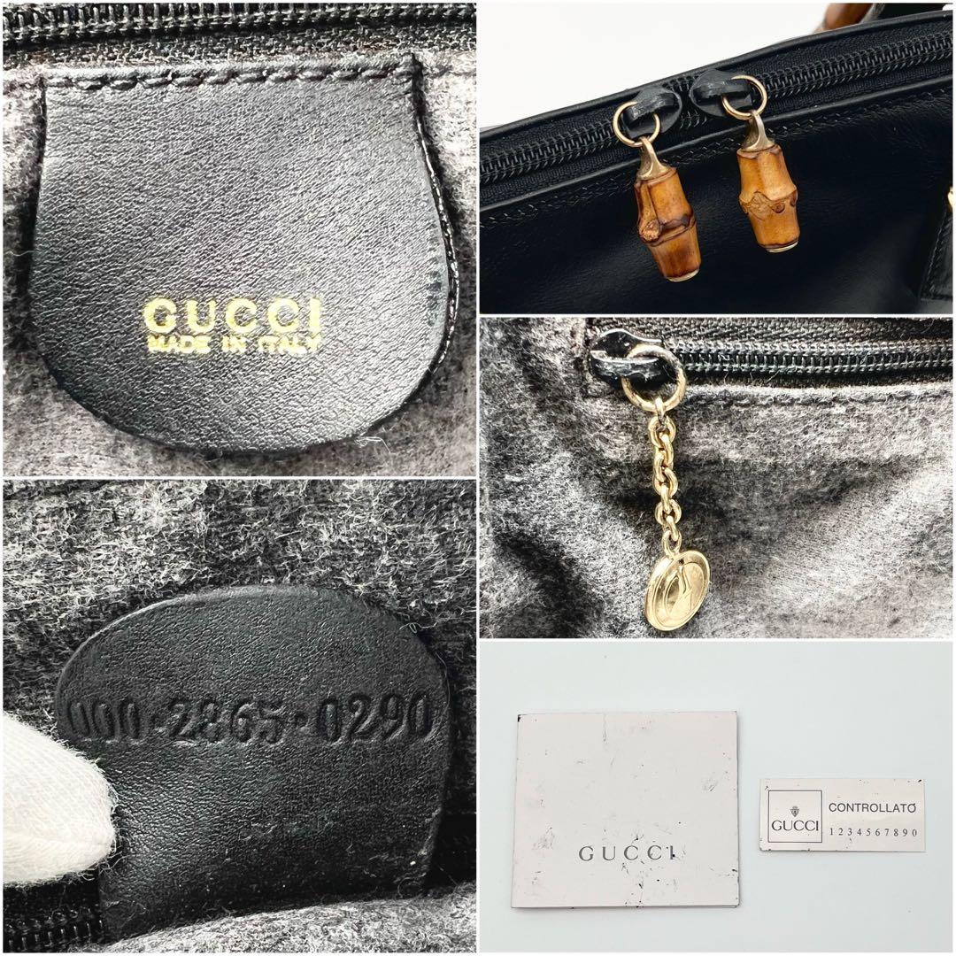 GUCCI ショルダーバッグ ハンド バッグ 2way バンブー ブラック