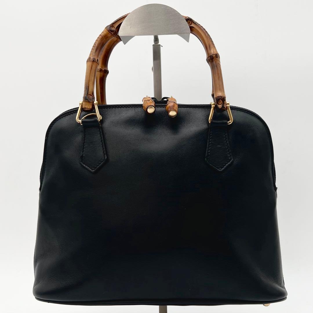 GUCCI ショルダーバッグ ハンド バッグ 2way バンブー ブラック