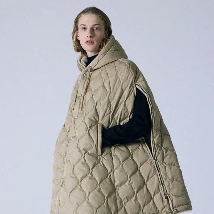 TAION ミリタリー ダウンケープ キルティング TAION-CPML-1