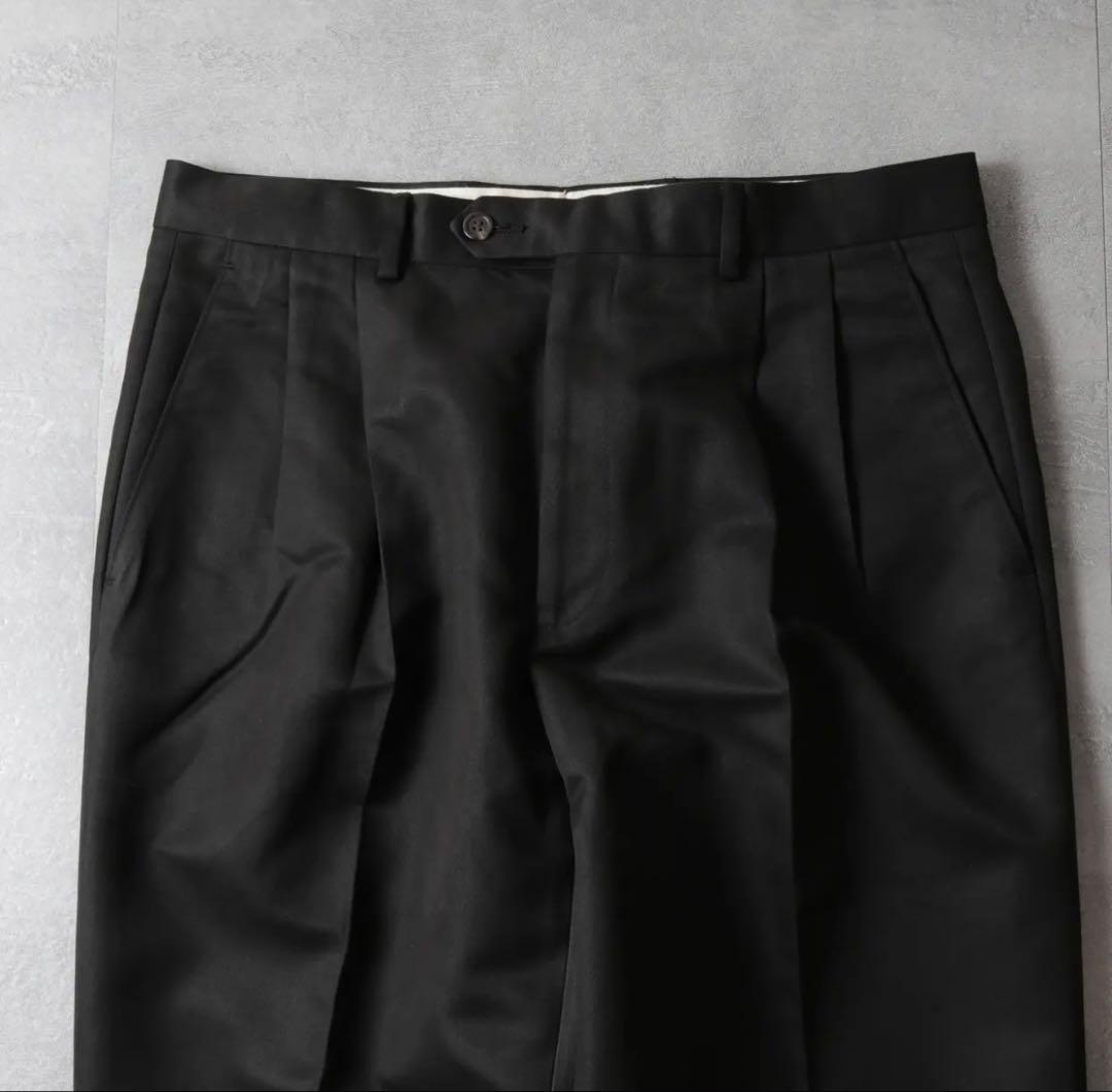 【美品】LAUREN RALPH LAUREN 2タックスラックス 黒 W32